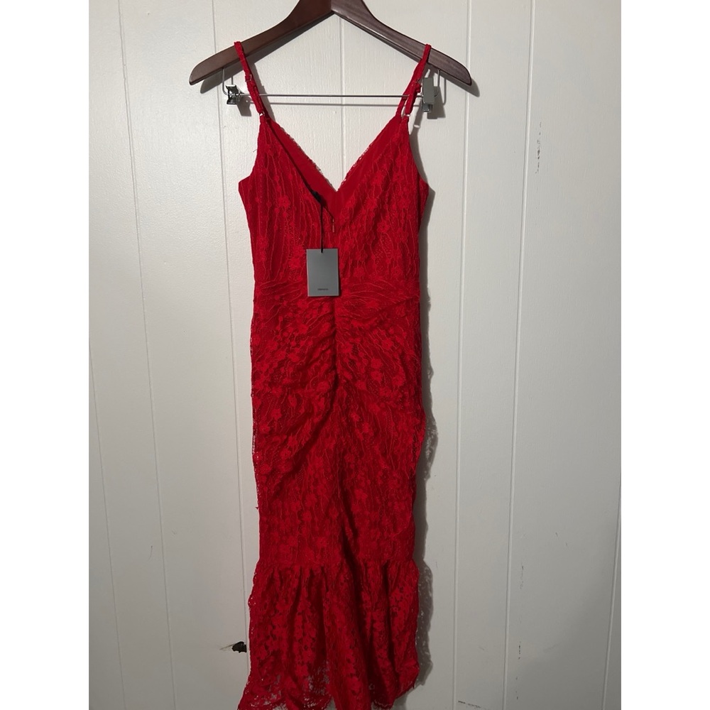 NBD Vibrant Red Midi Dress - Picture 2 of 5
